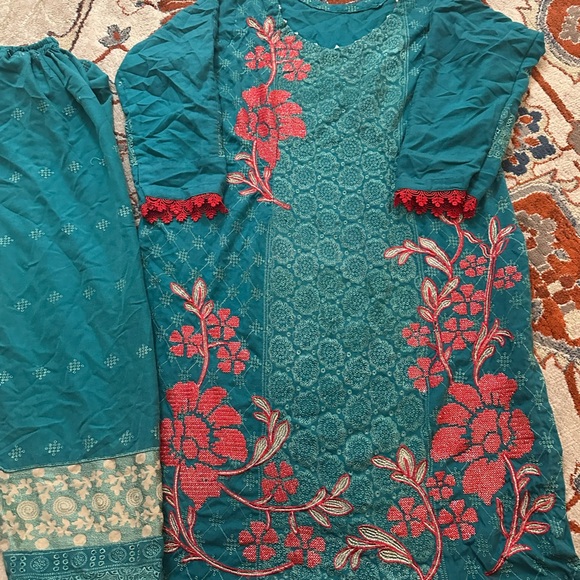 Winter 2 piece Pakistani dress salwar kameez xl embodied - Picture 7 of 7